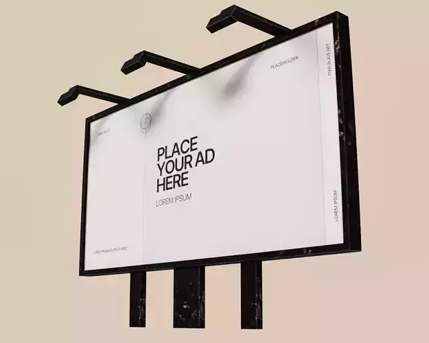 Advertising Billboard Panel Type D Low-poly 3D model Advertising Billboard Panel Type D Low-poly 3D model