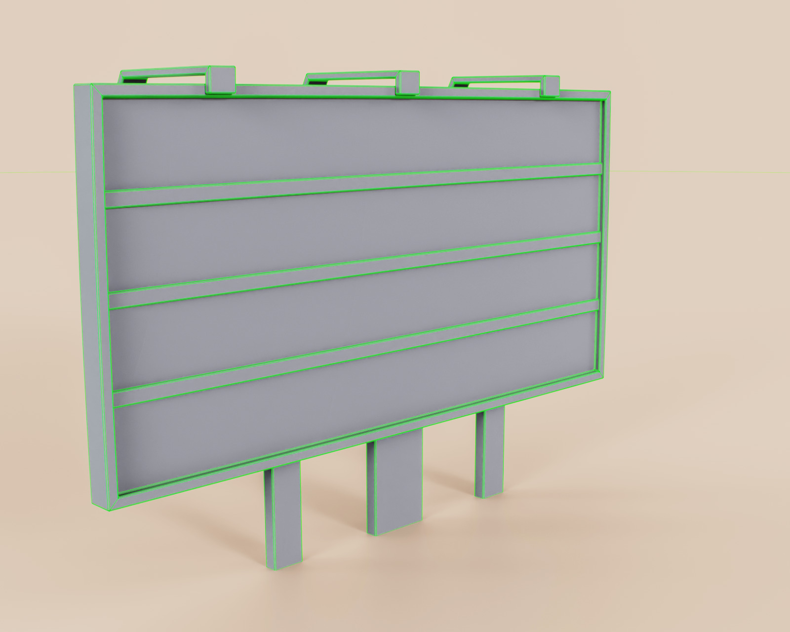 Advertising Billboard Panel Type D Low-poly 3D model_14