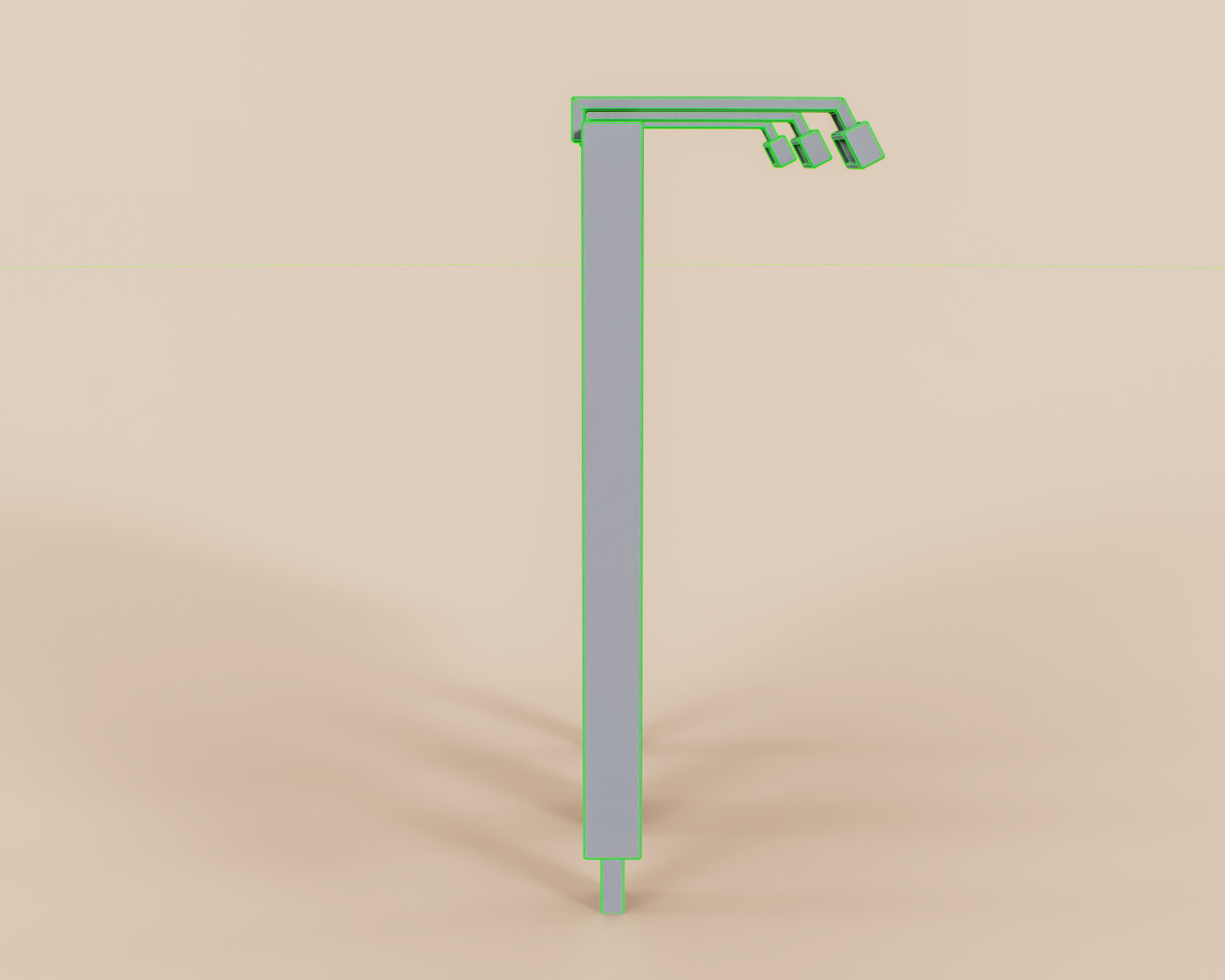 Advertising Billboard Panel Type D Low-poly 3D model_11