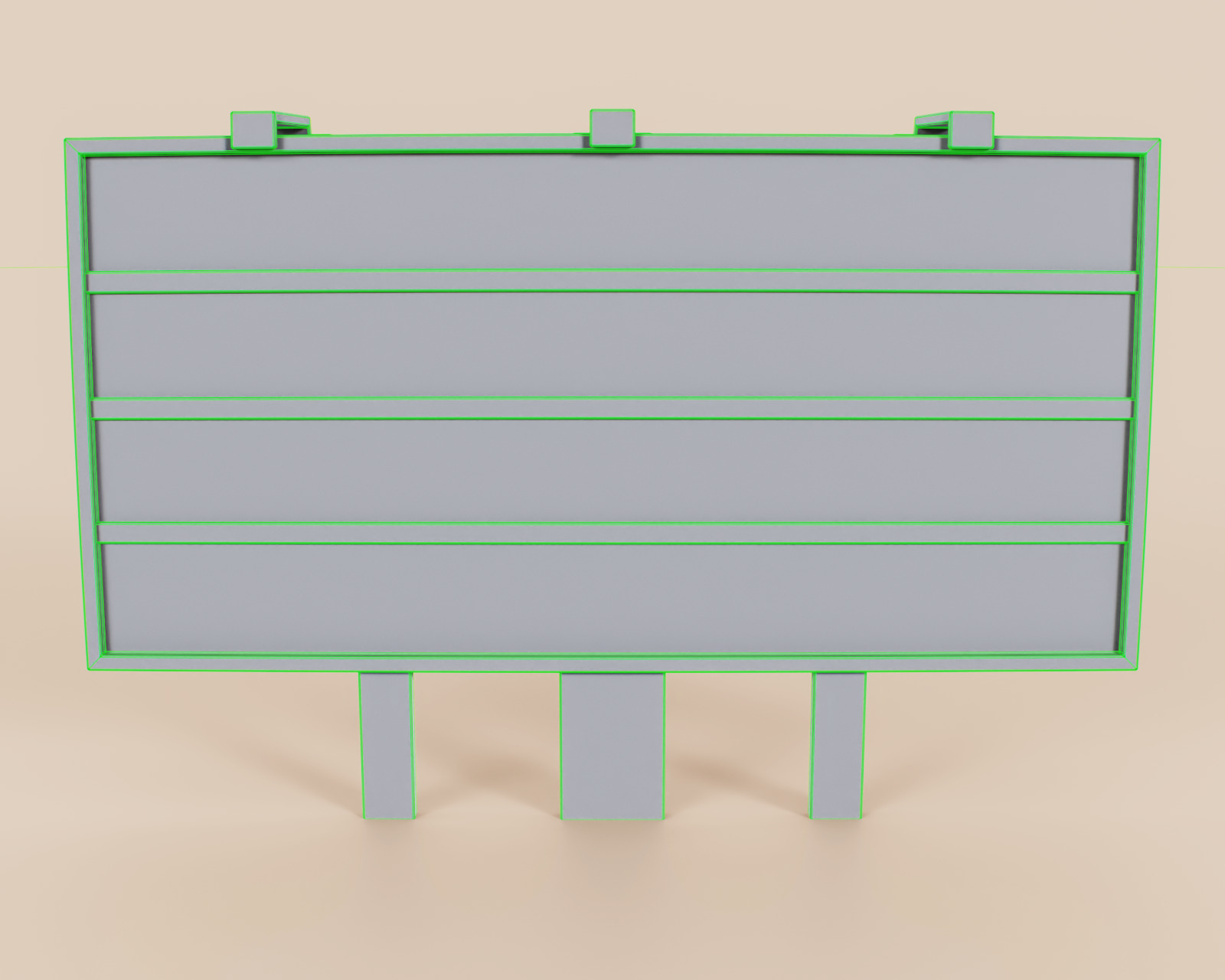 Advertising Billboard Panel Type D Low-poly 3D model_13