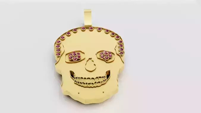 skull pendant 3d model  3D print model