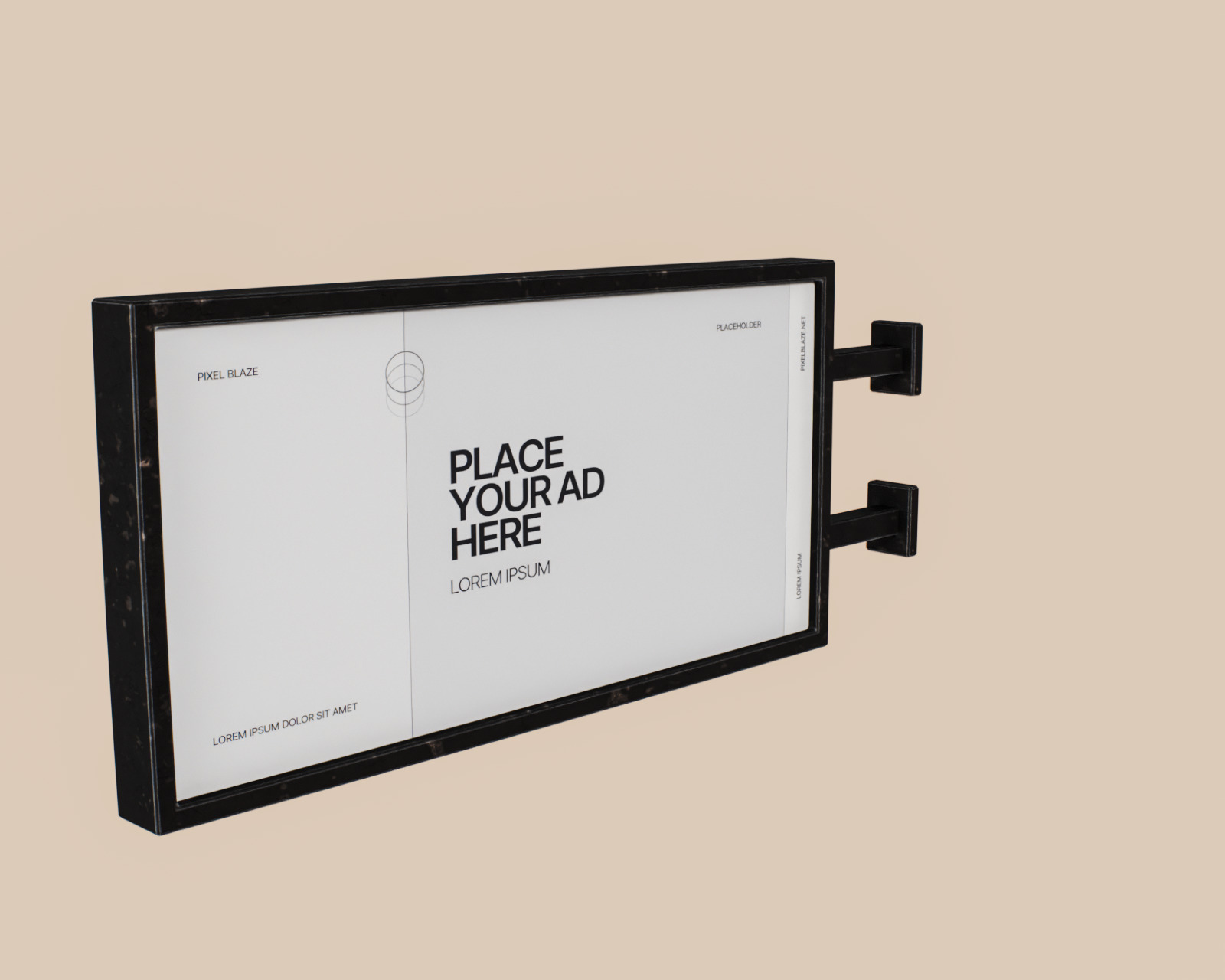 Advertising Billboard Panel Type E Low-poly 3D model_6