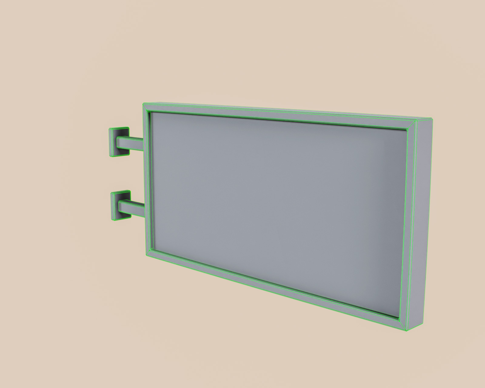 Advertising Billboard Panel Type E Low-poly 3D model_16