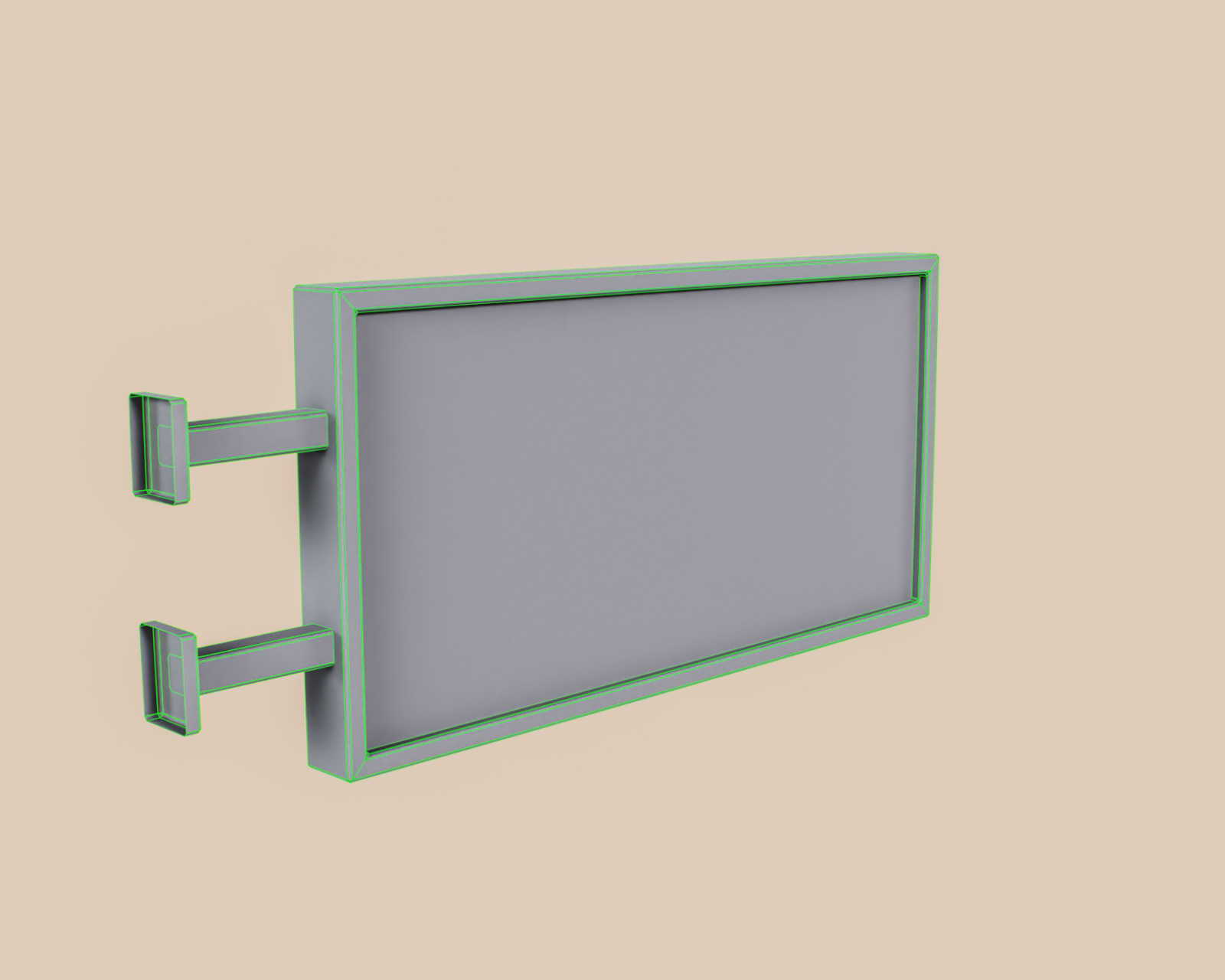 Advertising Billboard Panel Type E Low-poly 3D model_10