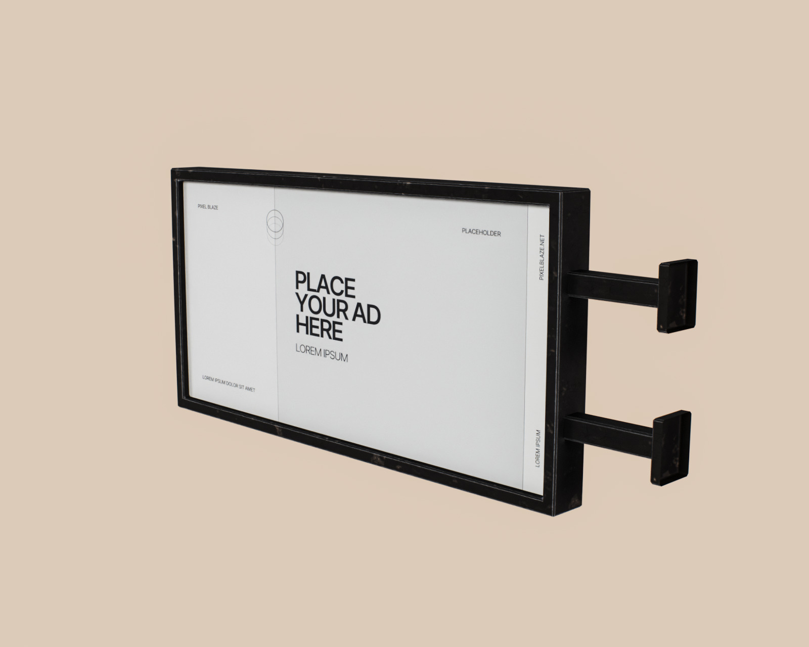 Advertising Billboard Panel Type E Low-poly 3D model_4