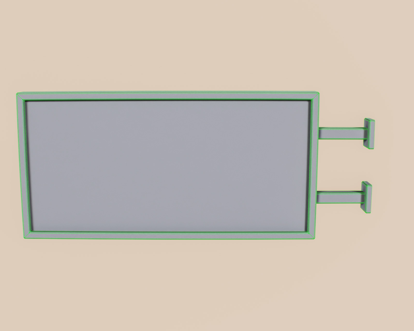 Advertising Billboard Panel Type E Low-poly 3D model_13