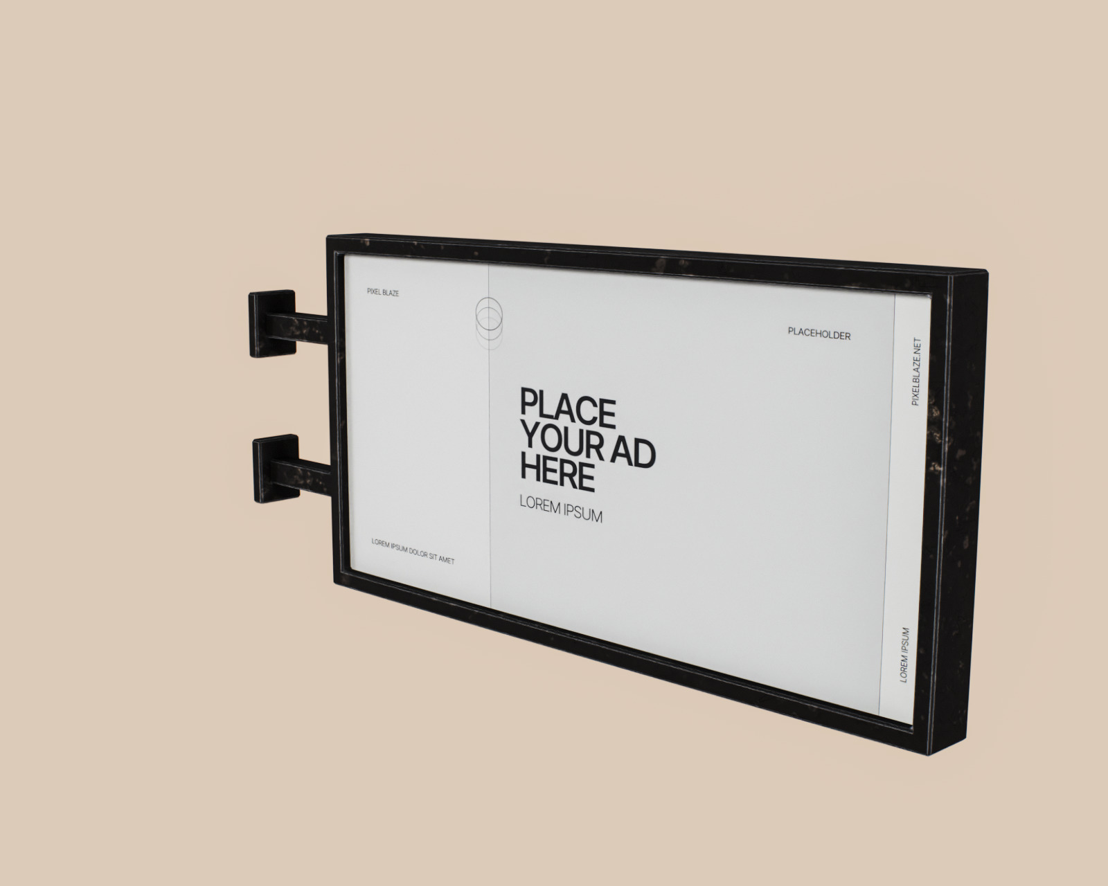 Advertising Billboard Panel Type E Low-poly 3D model_8