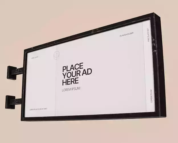 Advertising Billboard Panel Type E Low-poly 3D model Advertising Billboard Panel Type E Low-poly 3D model