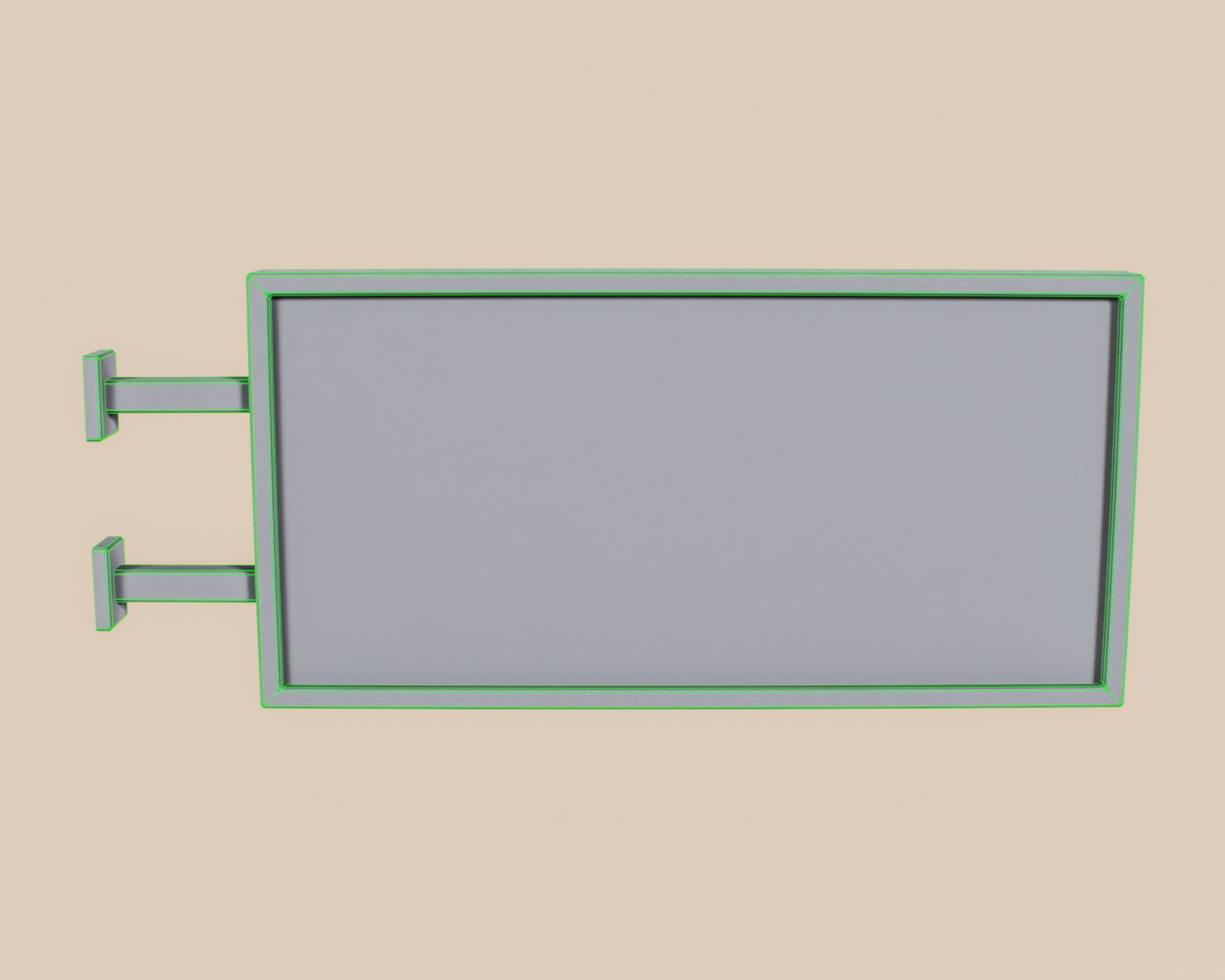 Advertising Billboard Panel Type E Low-poly 3D model_9