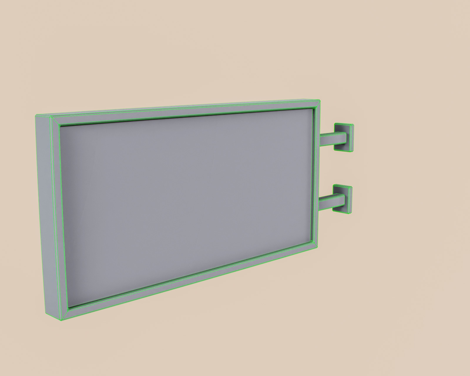 Advertising Billboard Panel Type E Low-poly 3D model_14