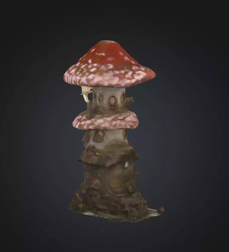 Mushroom Toxic DND Dice Tower - Mushroom Toxic Dice Tower 3D print model_0
