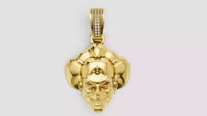 buddha head pendant 3D printable model 