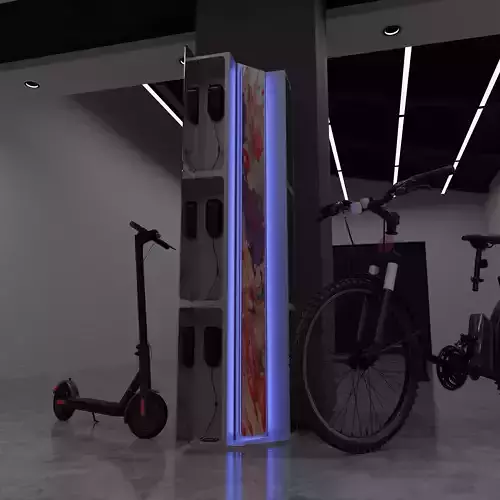 Bosch EV-Bike Charging Station and Charger 3D model