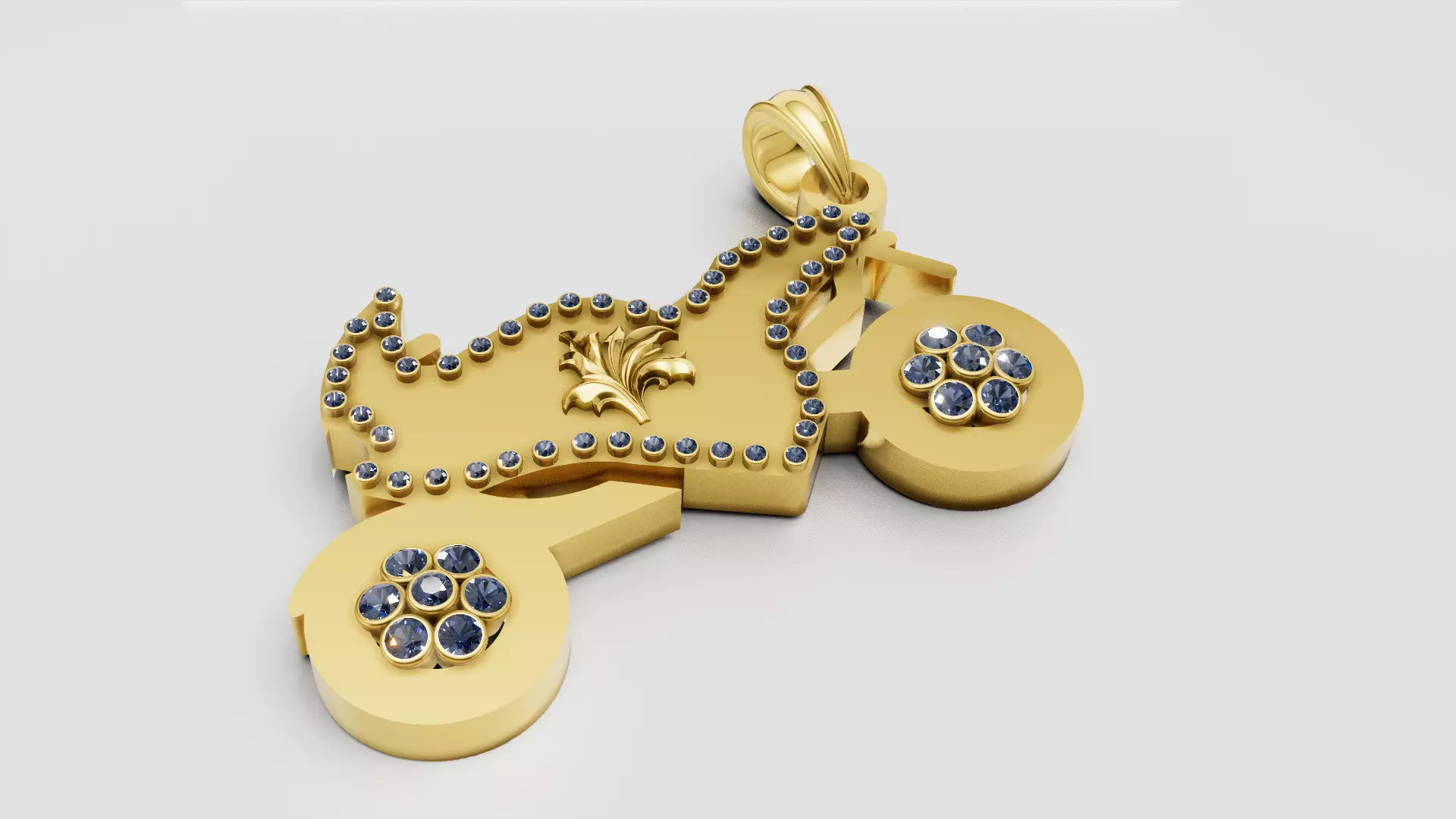 bicycle pendant 3D printable model 3D print model