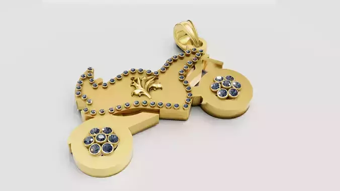 bicycle pendant  3D printable model  