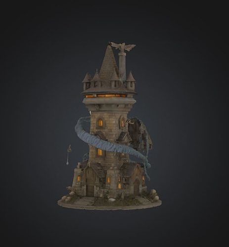 Dragon Epic DND Dice Tower - Dragon Castle Dice Tower 3D print model
