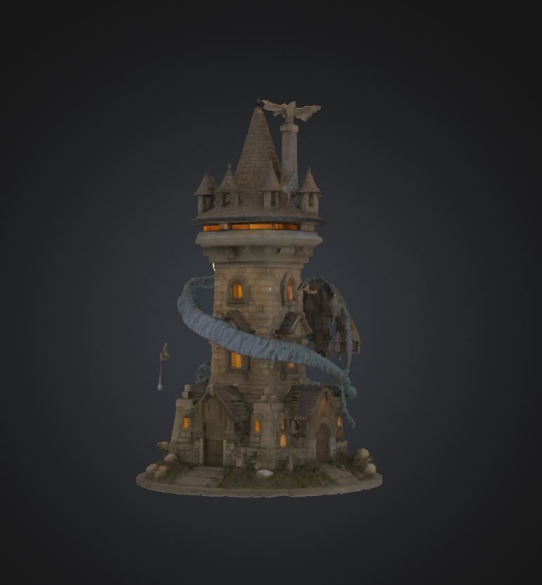 Dragon Epic DND Dice Tower - Dragon Castle Dice Tower 3D print model_4