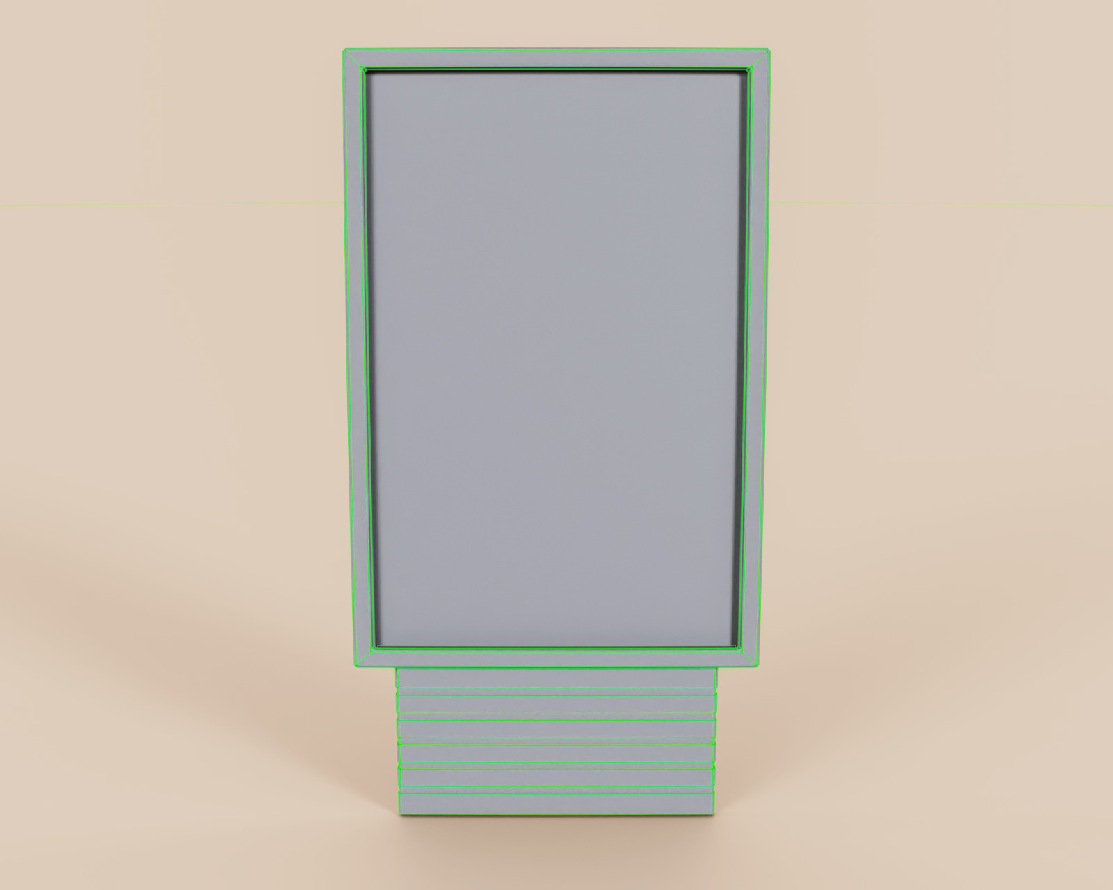 Advertising Billboard Vitrine Panel Low-poly 3D model_9