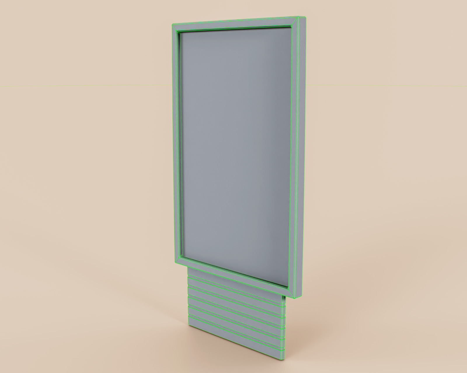 Advertising Billboard Vitrine Panel Low-poly 3D model_12