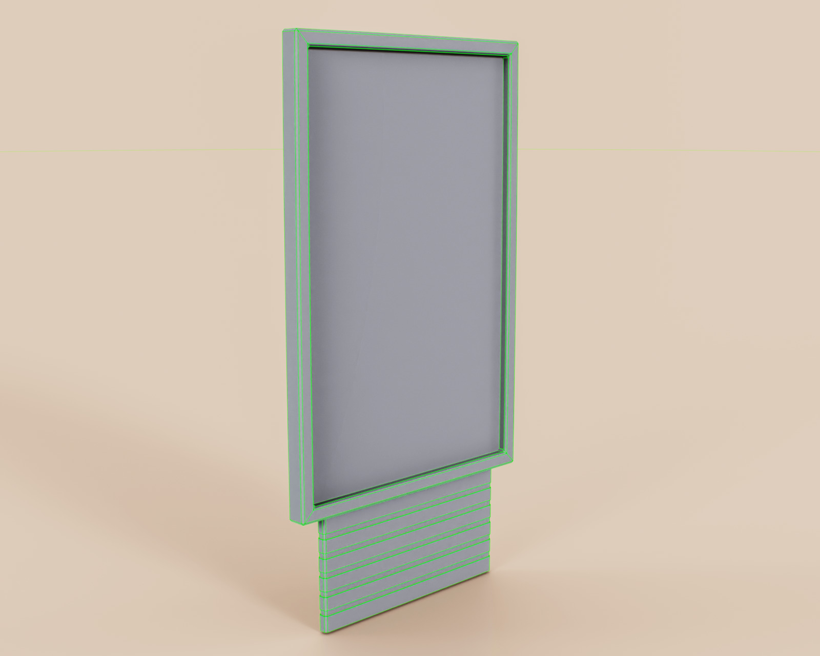 Advertising Billboard Vitrine Panel Low-poly 3D model_10