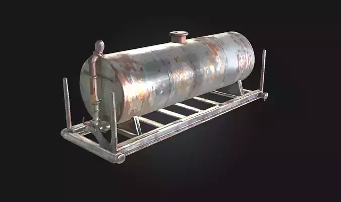 Old Industrial Tank  Relic of a Rusted Age