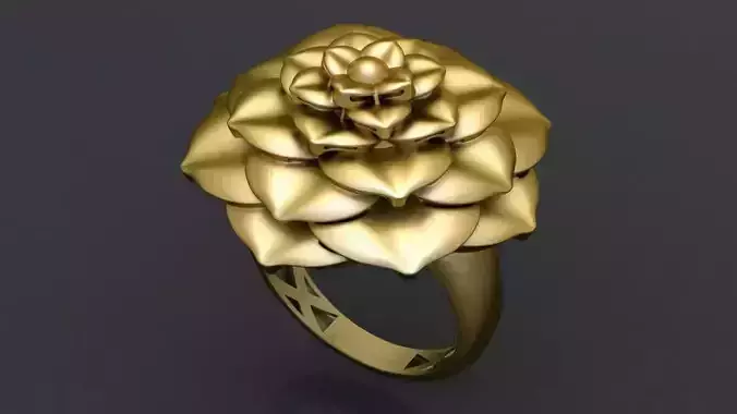 very light flower ring