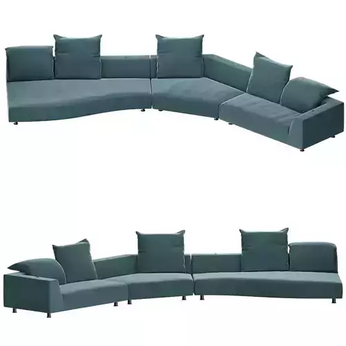 Modern Modular Corner Sofa 3D Model