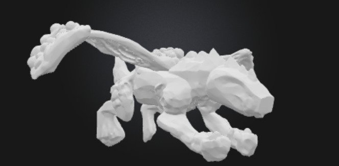 Cute baby dragon-3D fbx model 3D model_1