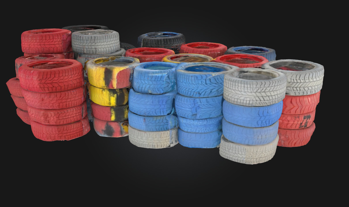 Tire Rainbow  Upcycled Joy for Playgrounds and Gardens 3D model_4