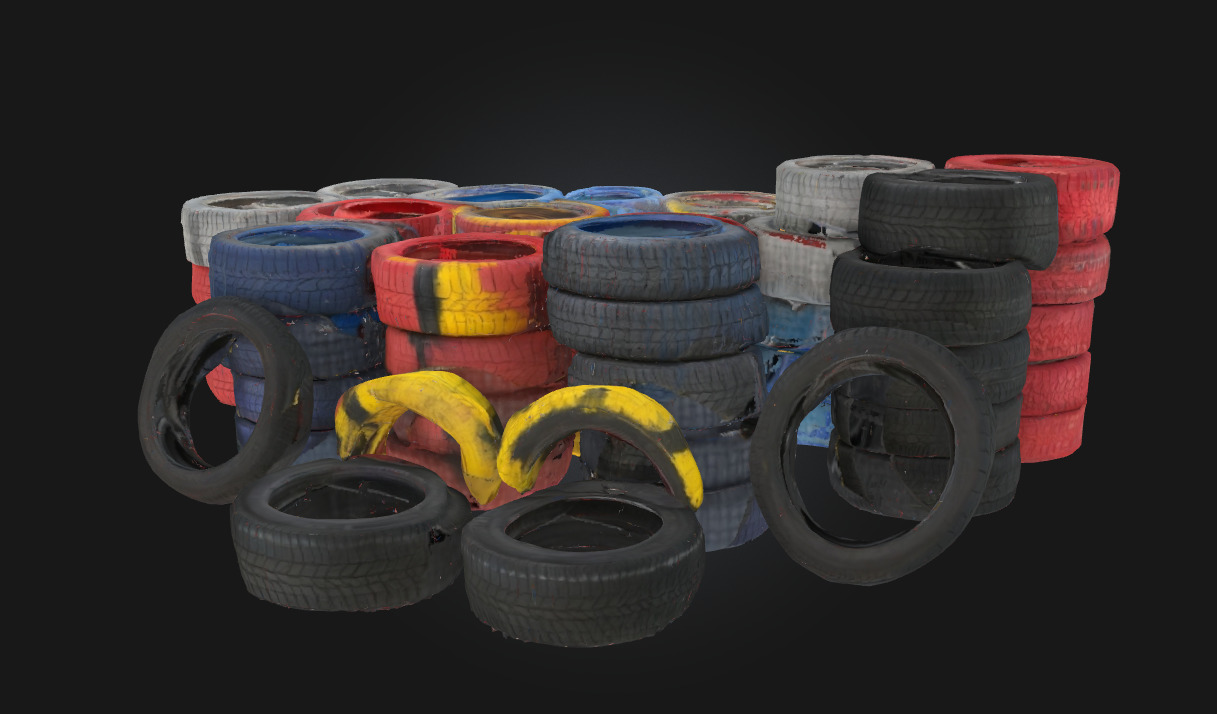 Tire Rainbow  Upcycled Joy for Playgrounds and Gardens 3D model_2