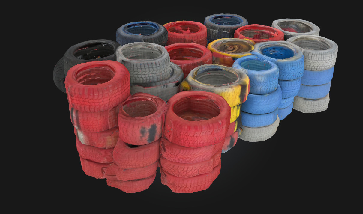 Tire Rainbow  Upcycled Joy for Playgrounds and Gardens 3D model_3