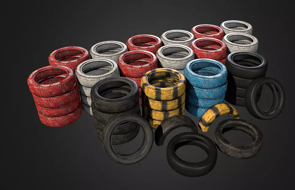 Tire Rainbow  Upcycled Joy for Playgrounds and Gardens 3D model_0