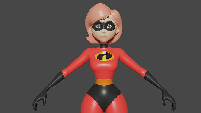 Elastic Girl 3D Model 3D model