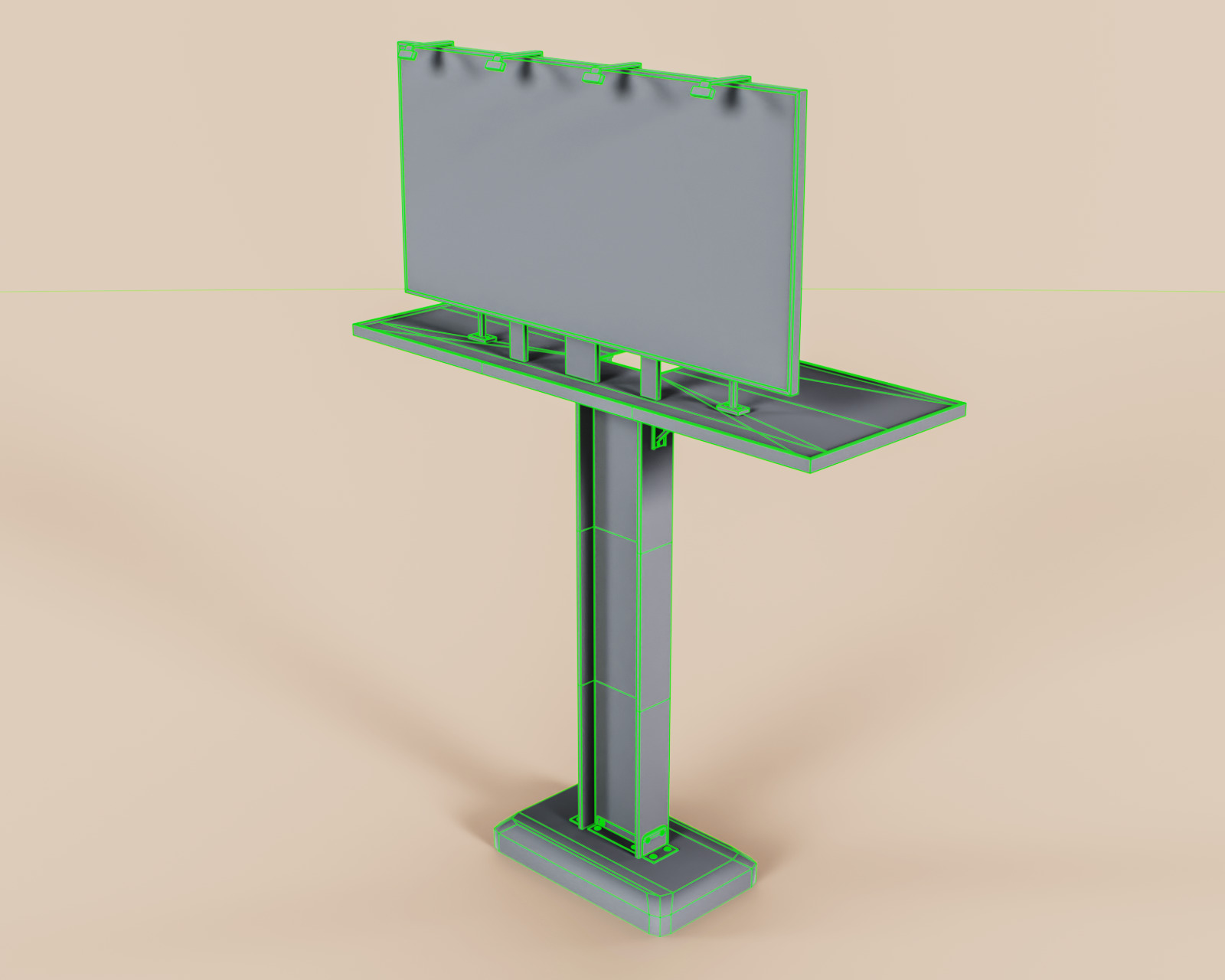 7 different Advertising Billboards 3D Model Collection_3