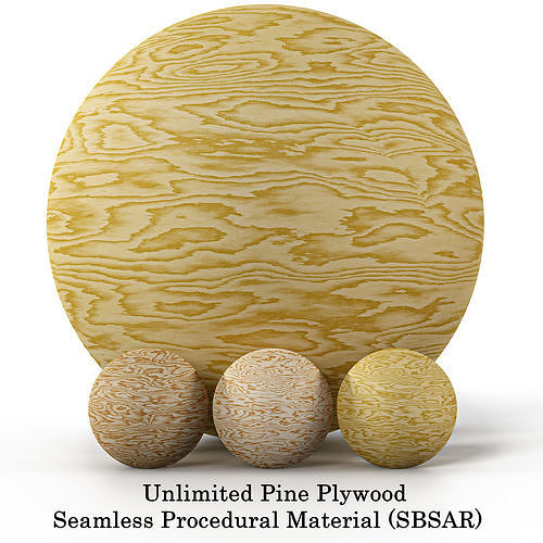 Unlimited Pine Plywood - Seamless Procedural Material - SBSAR Texture