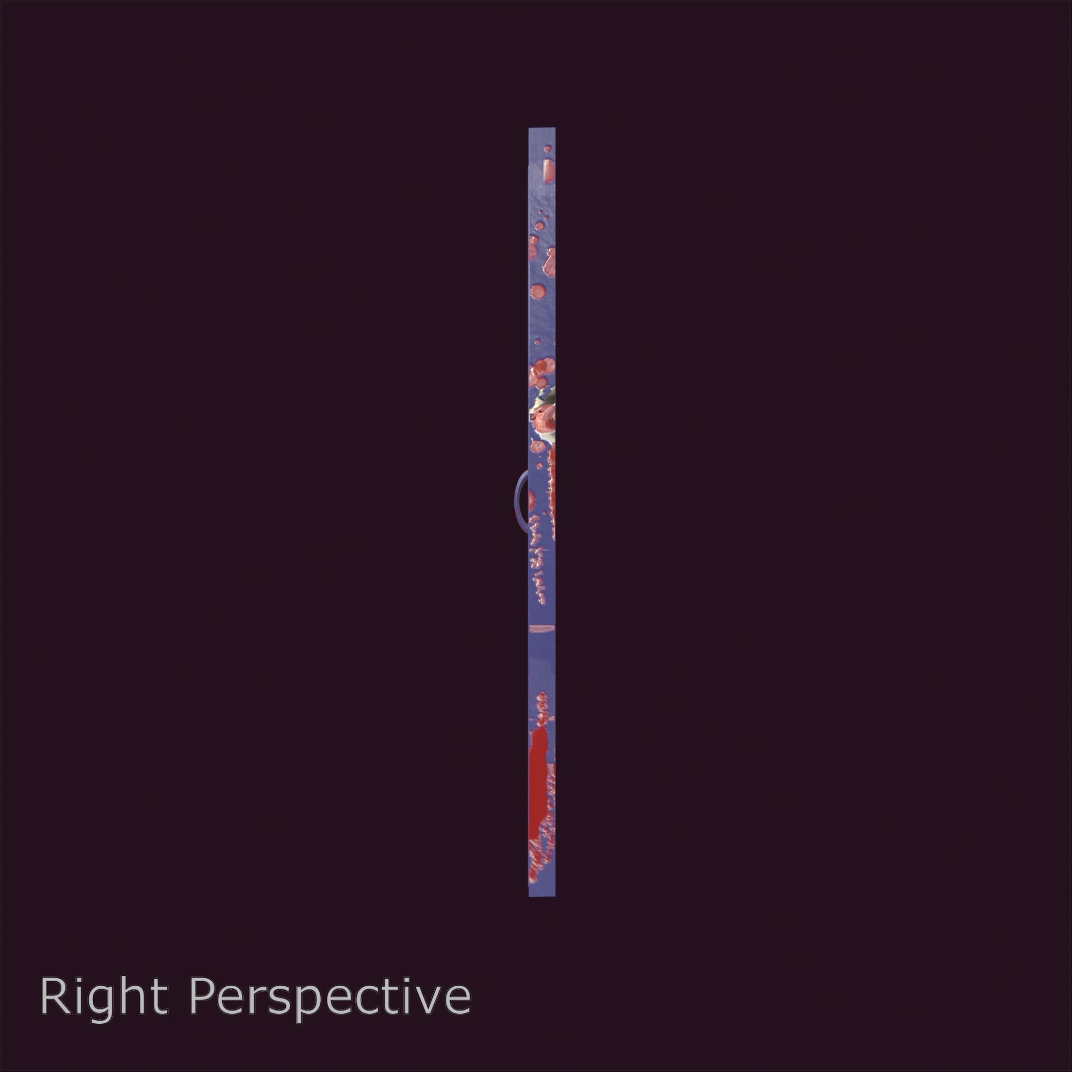 Bloody Prison Door with Bullet Holes and Handprints 3D model_5