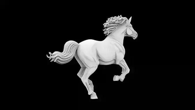 Galloping Horse 3D Print Model