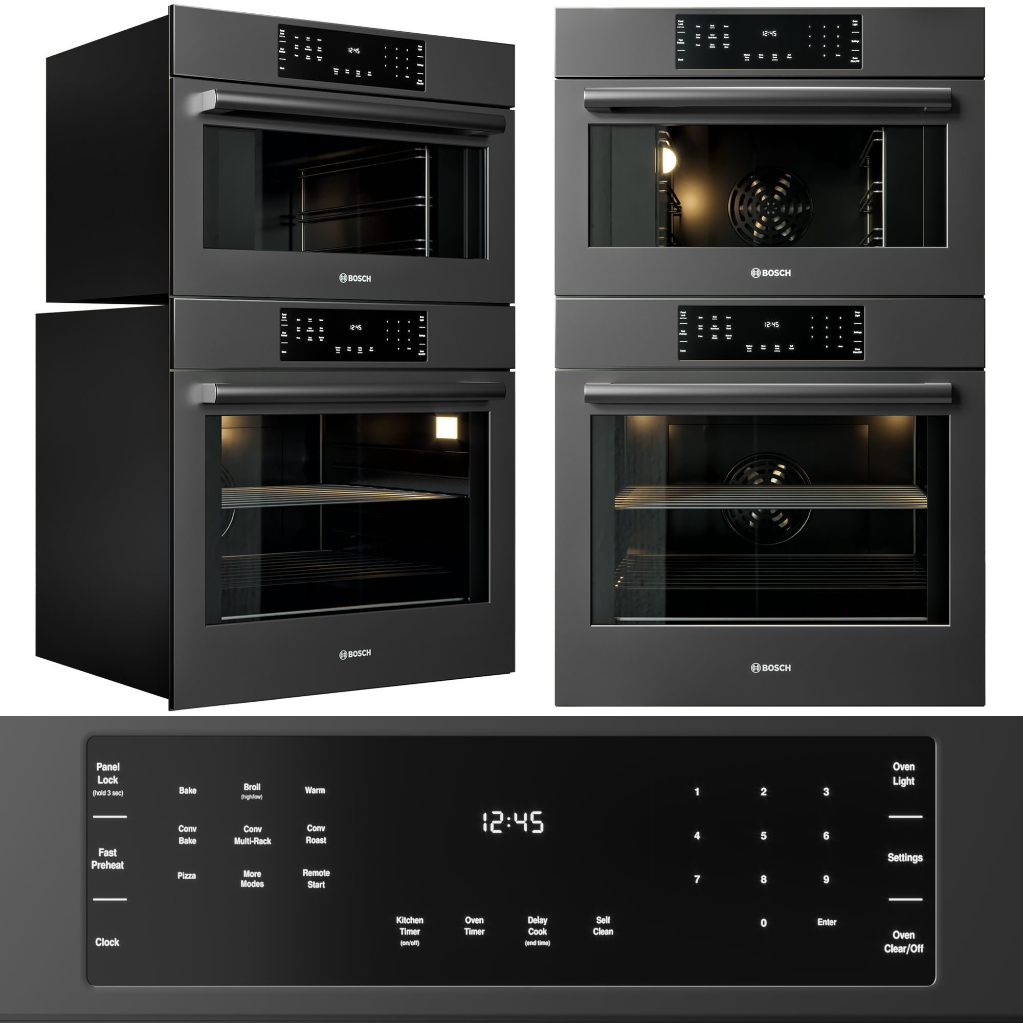 bosch double oven and coffeemaker collection S 3D model_2