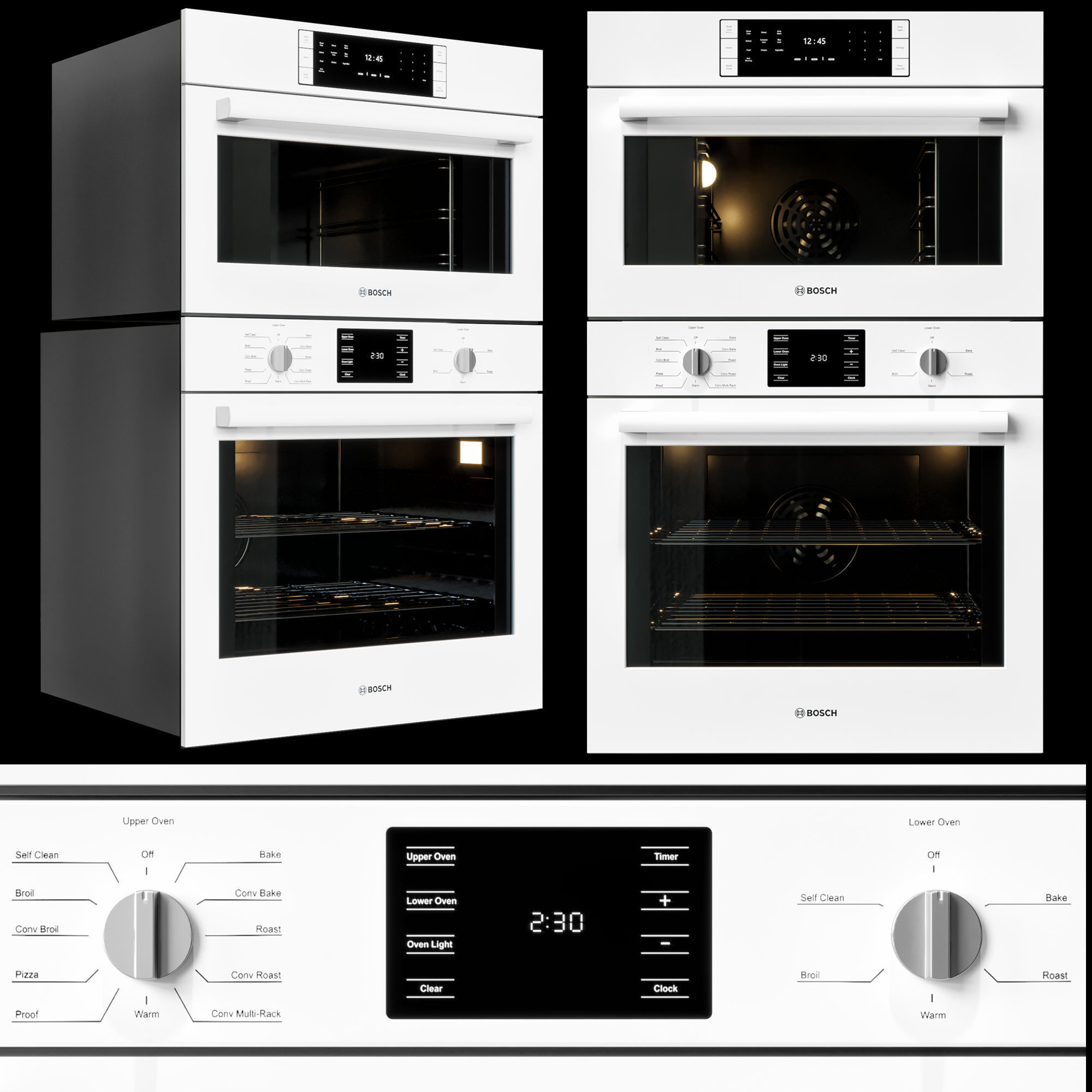 bosch double oven and coffeemaker collection S 3D model_3