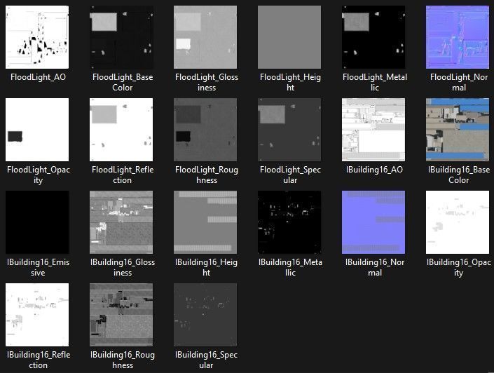 Industrial Building 16 Blue Low-poly 3D model_16