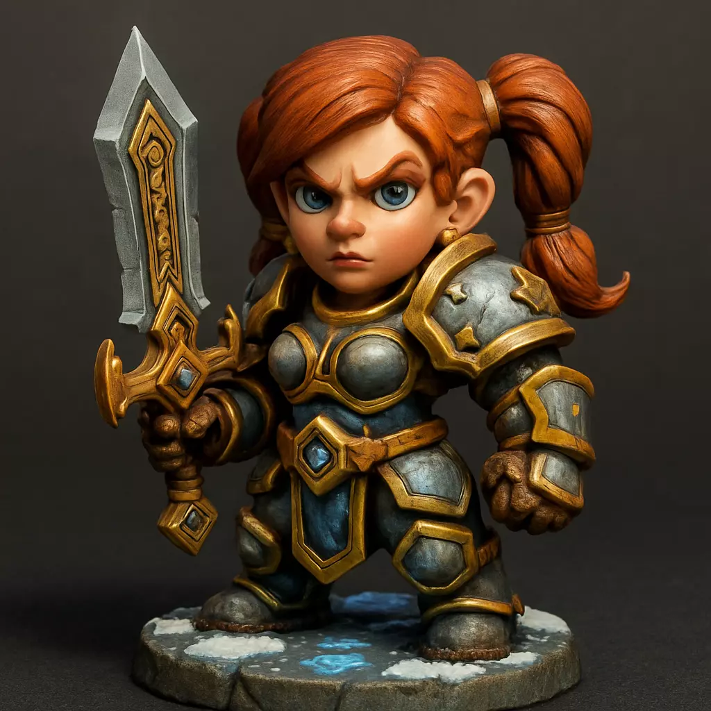 Dwarf woman from the game World of Warcraft 3D print model_0