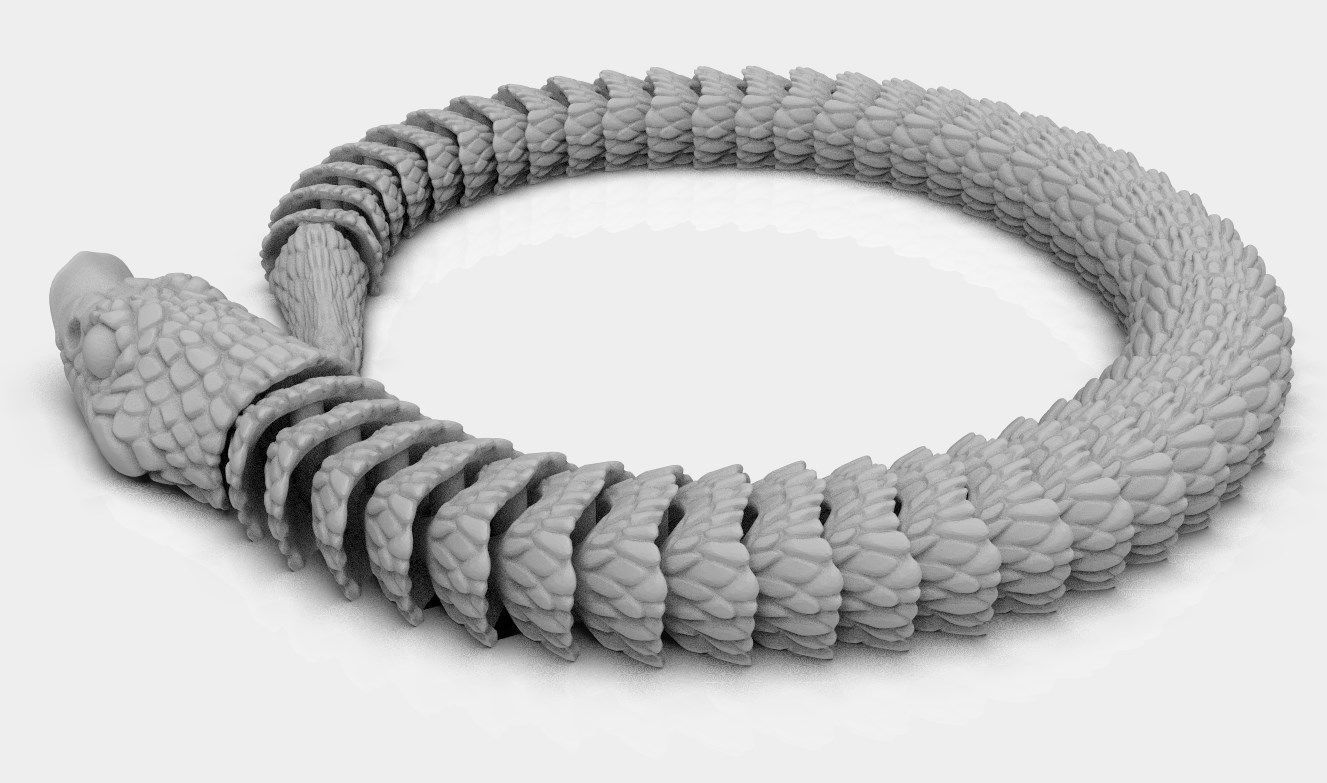 Articulated Snake 3D print model_5