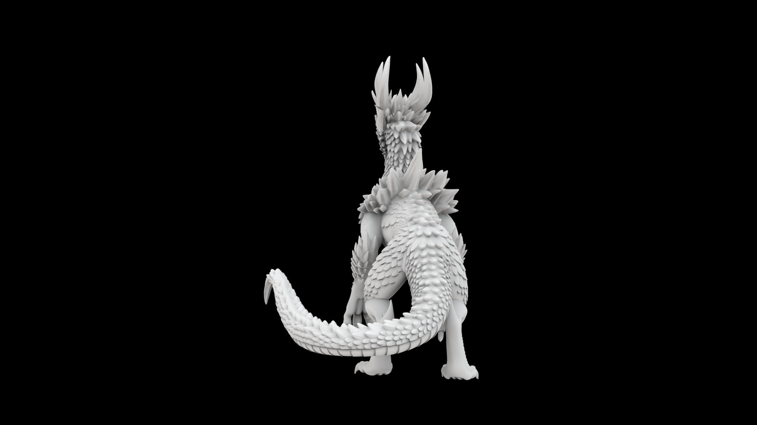 Ice Dragon 3D Print Model Frosty Fantasy Sculpture 3D print model_4