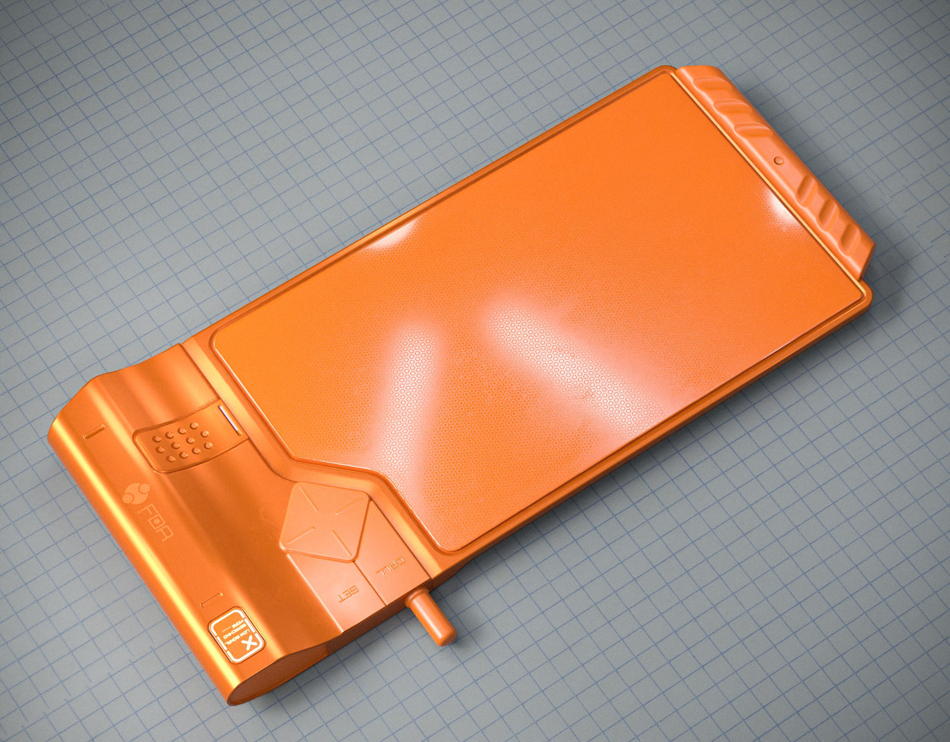 Sci-fi Data Pad PBR Low-poly 3D model_10