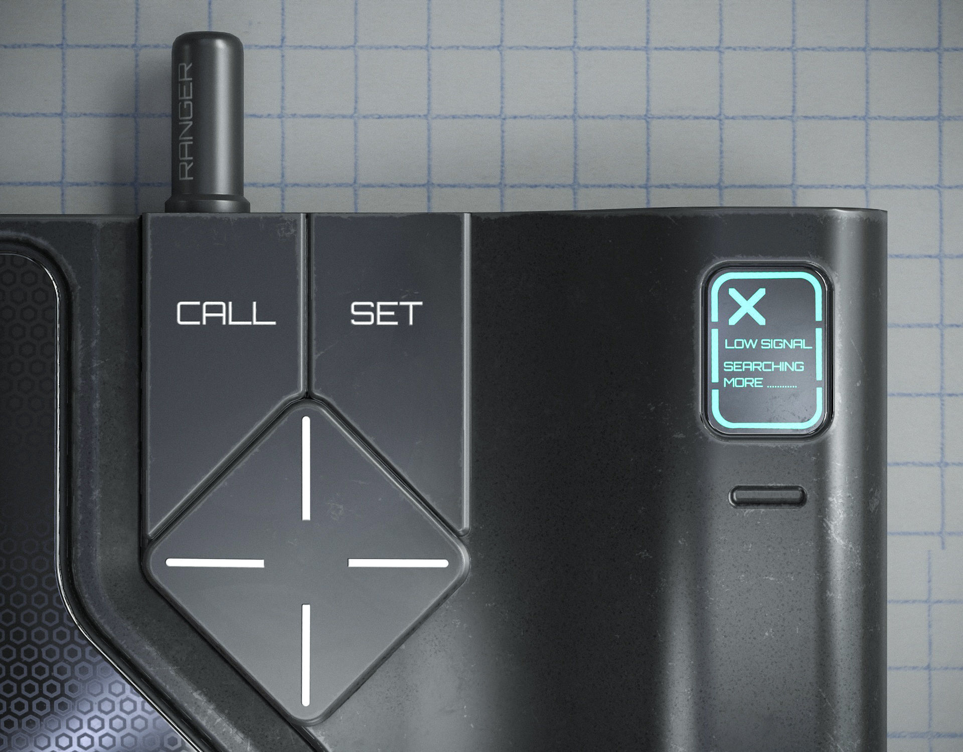 Sci-fi Data Pad PBR Low-poly 3D model_7