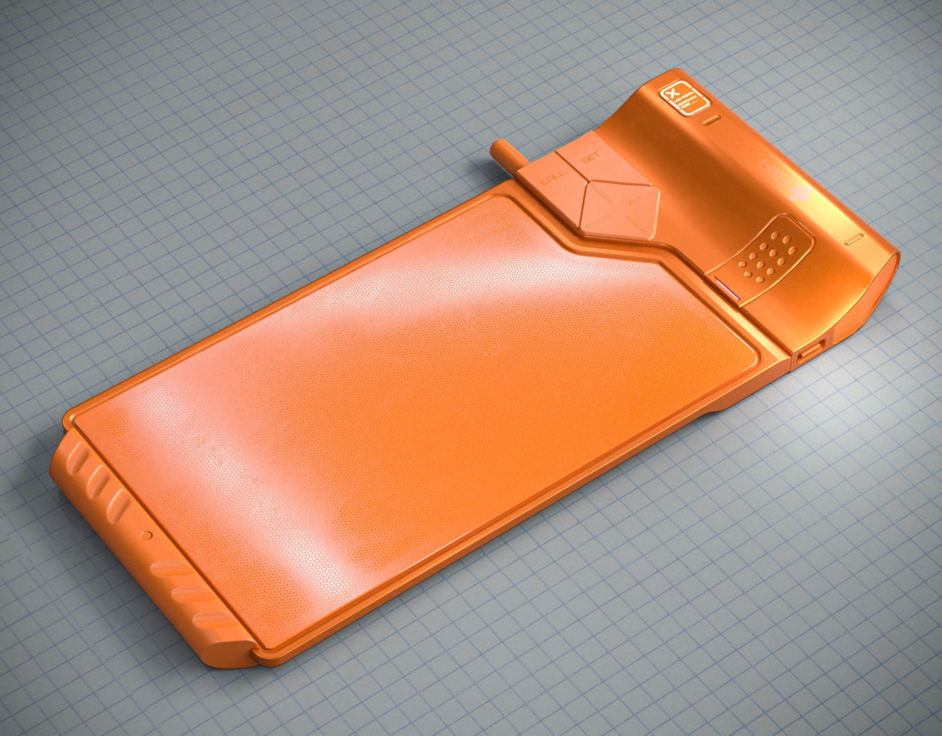 Sci-fi Data Pad PBR Low-poly 3D model_9
