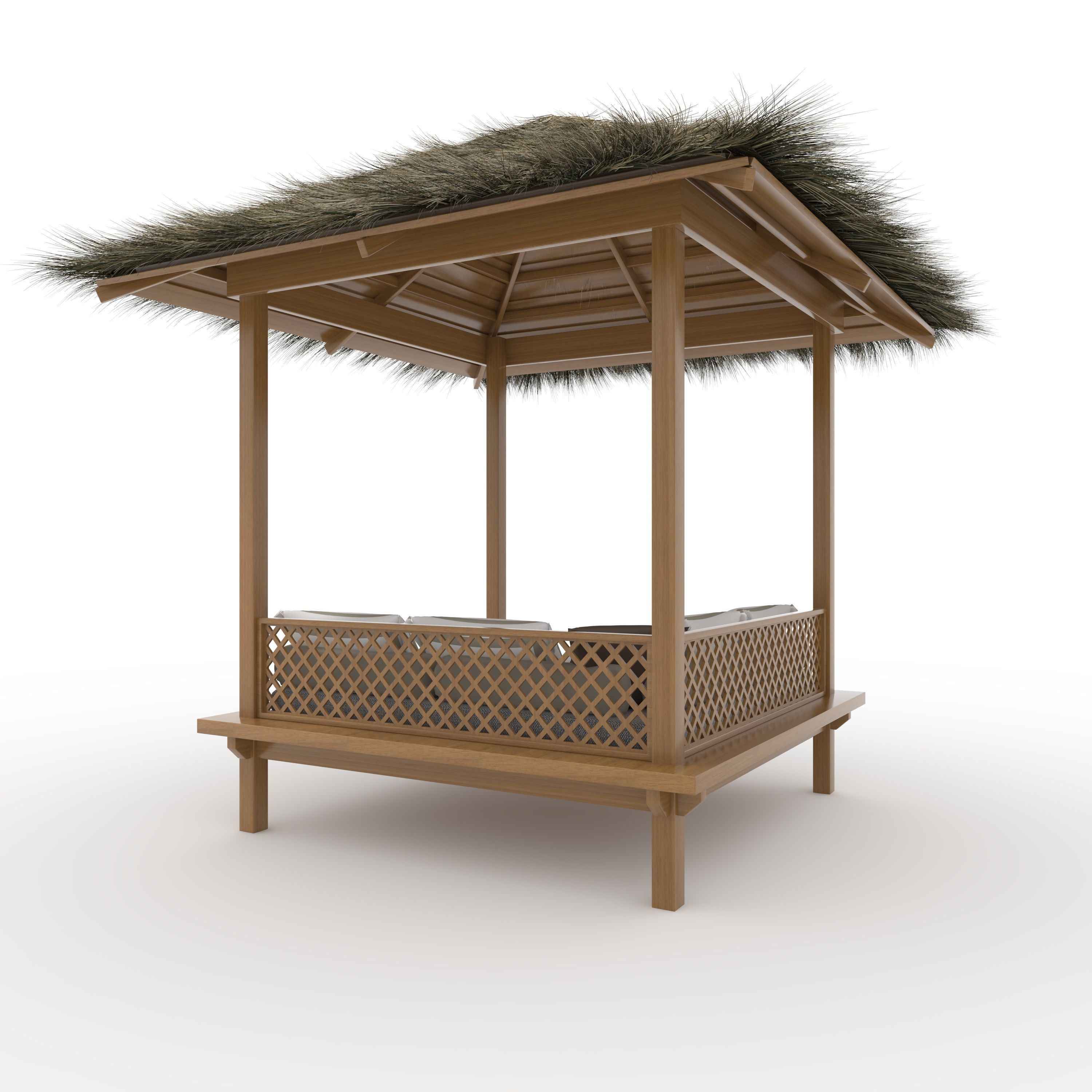 Poolside Cabana 11 3D model_4