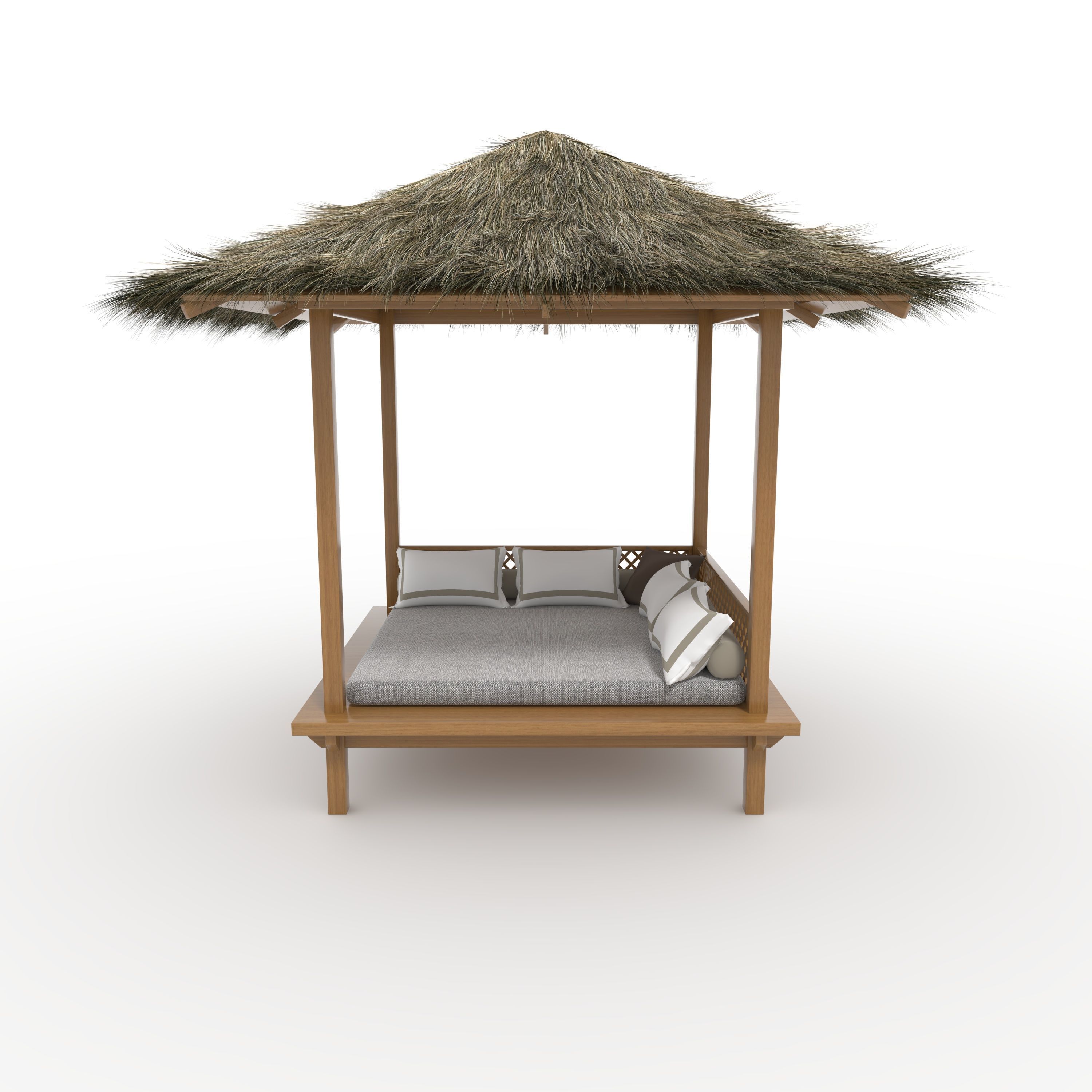 Poolside Cabana 11 3D model_7