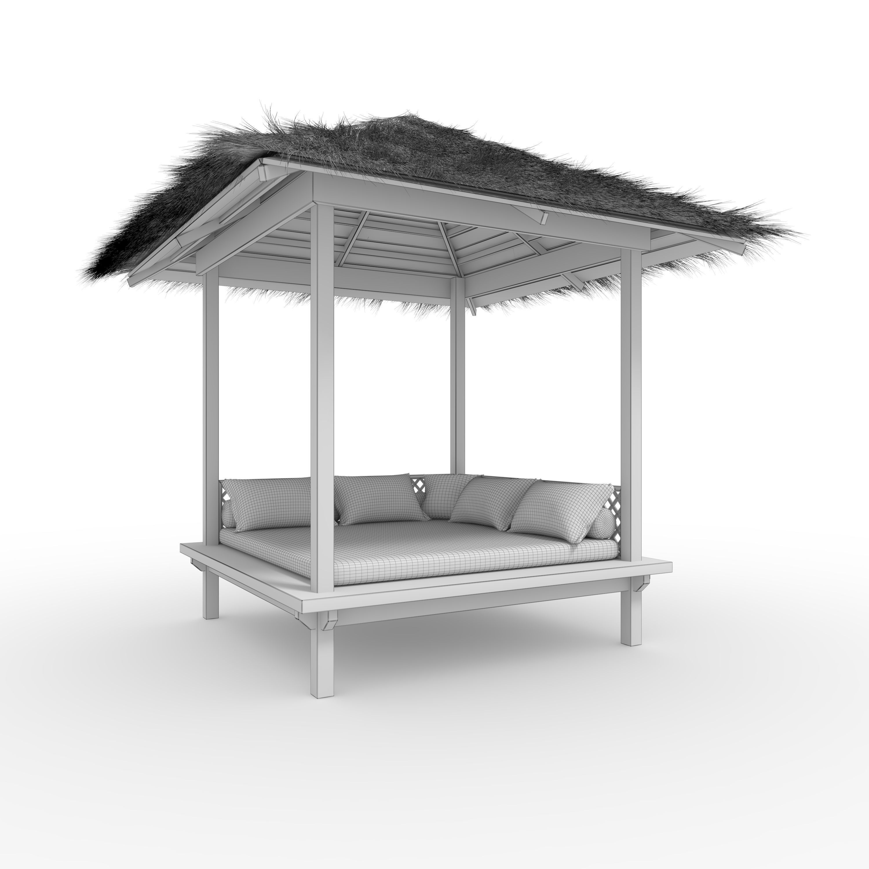 Poolside Cabana 11 3D model_1
