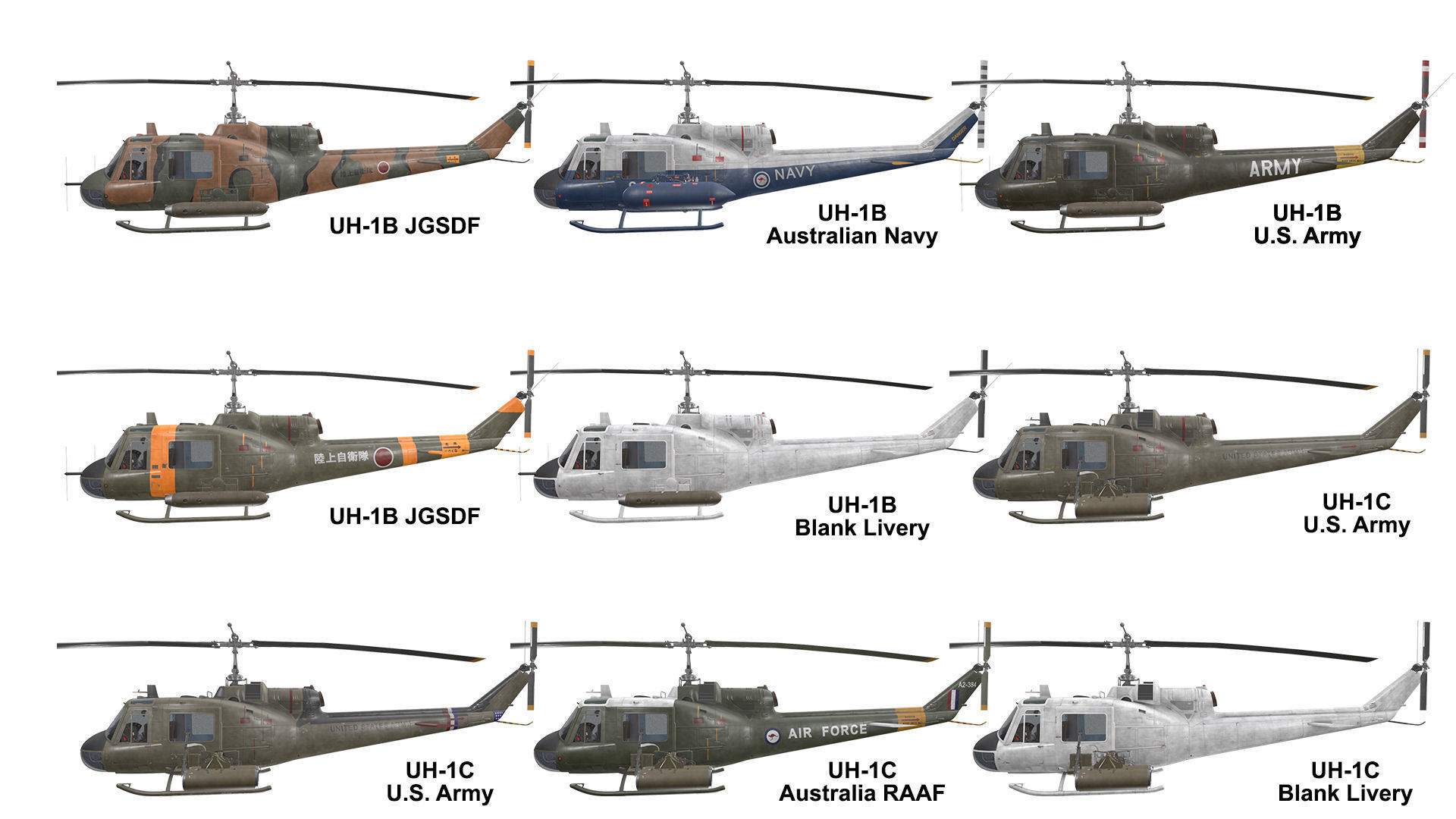 UH-1B UH-1C Helicopter Collection _2